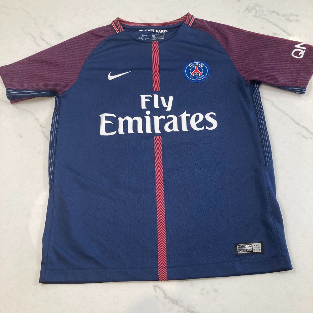 Authentic Mbappé PSG FC soccer jersey